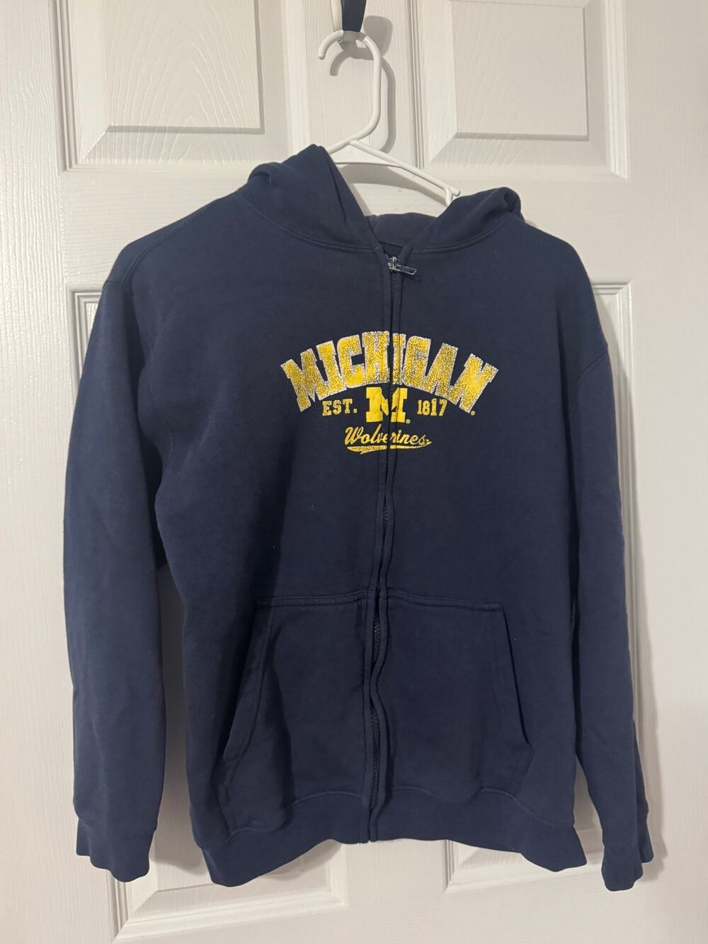 J. America University of Michigan Wolverines Full Zip Hoodie Womens Sz: large